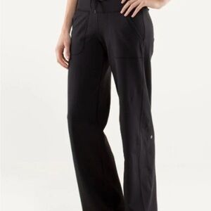 Lululemon Still Grounded Black Wide Leg Pant Womens Size 6